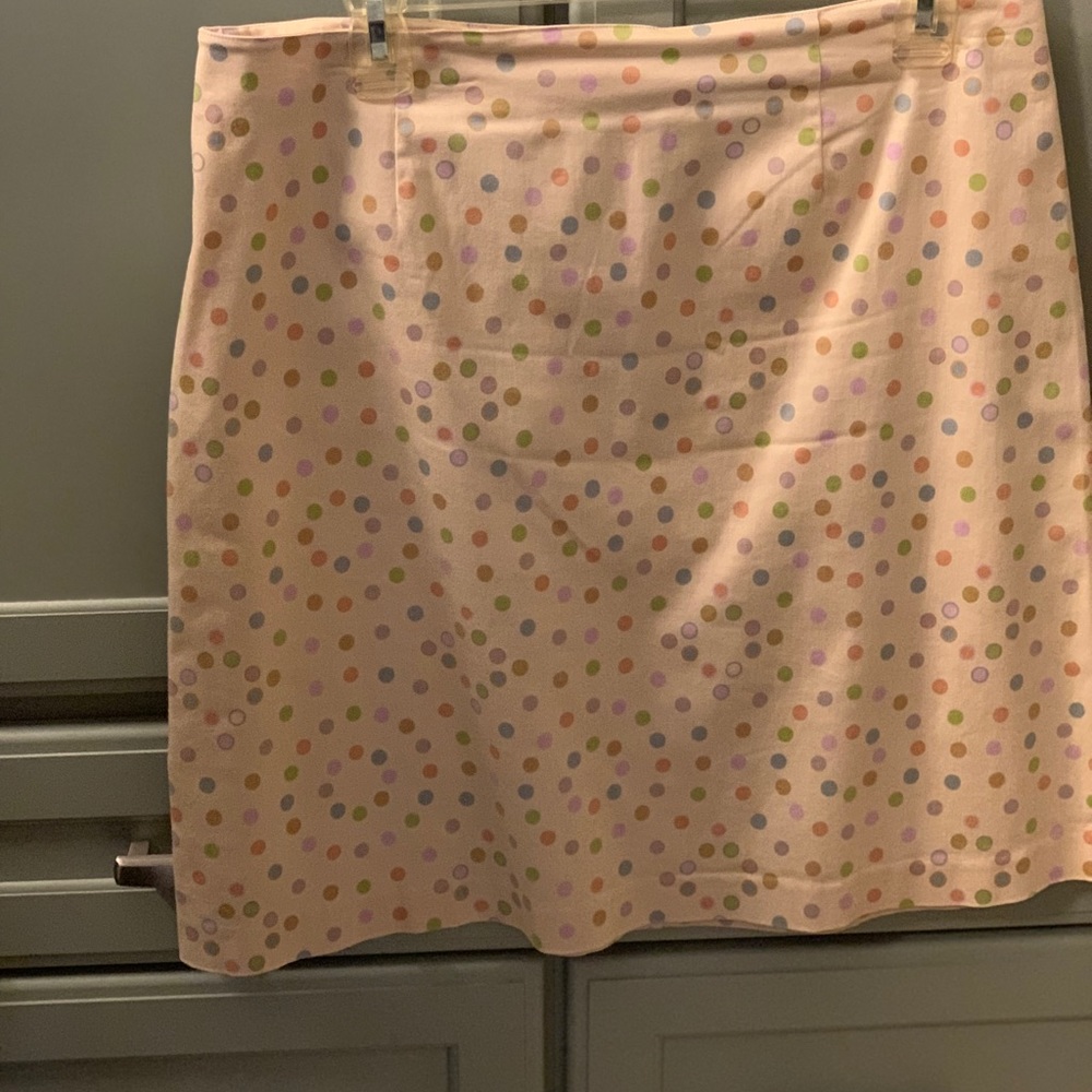 Fun cotton designer polka dot skirt. Size 10
